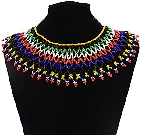Amazon.com: Multicolor African Necklace| African Jewelry| Zulu .