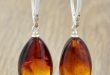Gorgeous, Unique Baltic Amber Earrings Made of Amazing Ambe