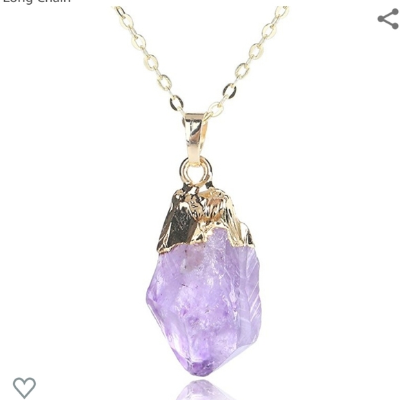 Jewelry | Purple Amethyst Pendant Necklace | Poshma