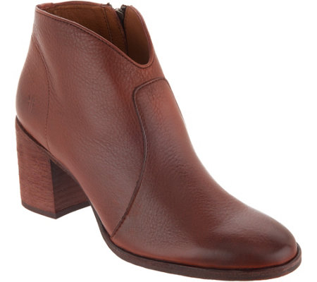Frye Leather Ankle Boots - Nora Zip Short - Page 1 — QVC.c