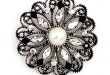 antique-brooch with center pea