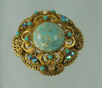 Old Brooches and Pins Value | ... Revival FLORENZA Antique Finish .