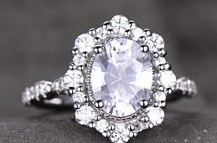 Amazon.com: Antique Engagement Ring Diamond Simulated Wedding Ring .