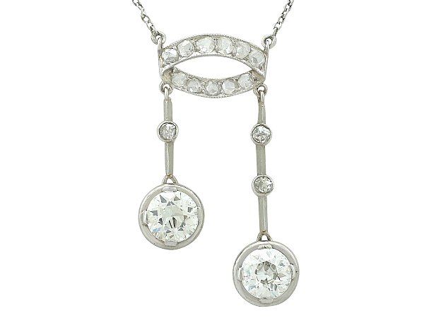 1920s Diamond Necklace | Antique Necklaces for Sale | AC Silv