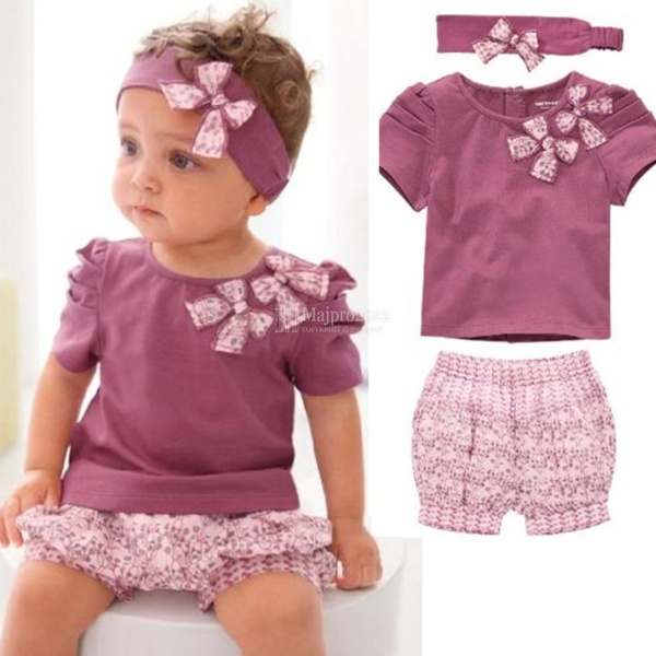 Baby Girl Clothes 6-9 9-12 12-18 24 Months 3T 3Pcs Set Shirt/Pant .