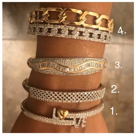 Lavish Quality Stone Bangle Bracelets (Sold Individually) Tarnish .