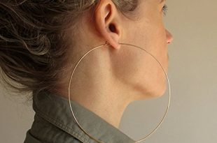 Amazon.com: Extra Large Gold Hoop Earrings - 4 inch Hoops - Big .