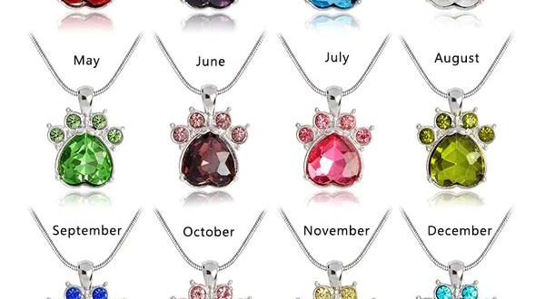 Paw Birthstone Necklaces | Just Promise Rin