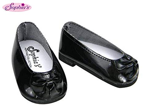 Amazon.com: Black Patent Doll Shoes with Bow, Dress Shoes Fits 18 .