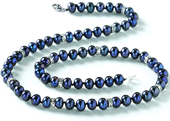 Amazon.com: Midnight Spell Black Pearl Necklace and Earrings .