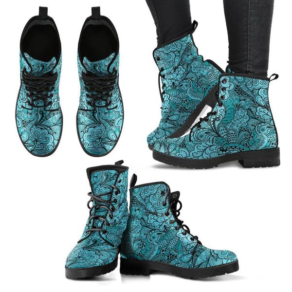 Calm in blue women's boots | Clearance sale - Your Amazing Desi