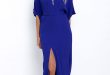 Royal Blue Maxi Dress - Short Sleeve Maxi Dress - Casual Maxi .