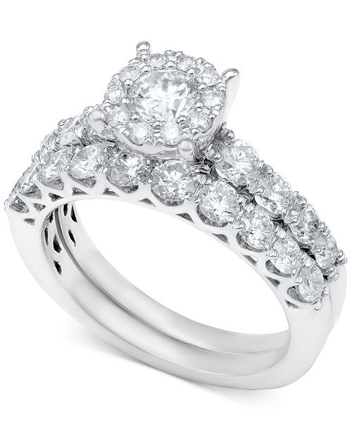 Macy's Diamond Bridal Ring Set (2 ct. t.w.) in 14k White Gold or .