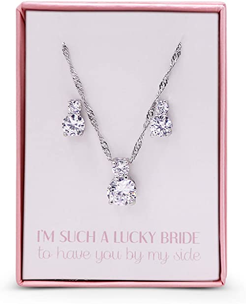 Amazon.com: Ladorn Bridesmaid Jewelry Sets Gifts Bridesmaid .