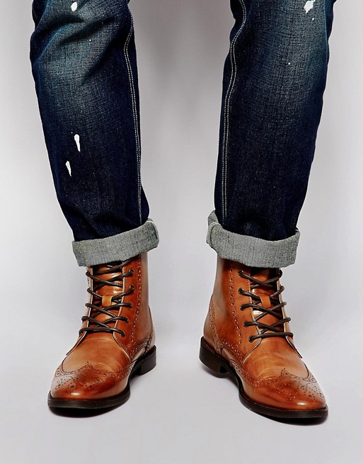 ASOS Brogue Boots in Leather | AS