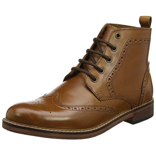 Men's Brown Brogue Boots: Amazon.co.