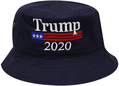 Amazon.com: Bd2020 Trump with American Flag 2020 Cotton Bucket Hat .