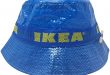 IKEA Bucket Hat with Pencil Handmade Cap Fashion Street Wear Blue .