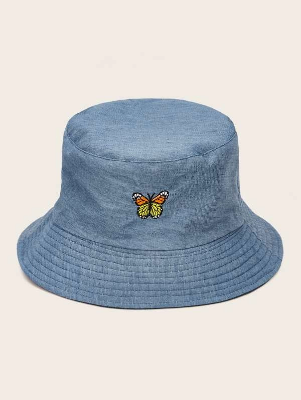 Butterfly Embroidery Bucket Hat for Sale Australia| New Collection .