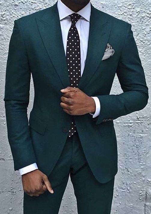 Forest green custom wedding or business suit. #weddingideas #groom .