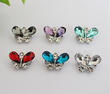 New Arrival Multicolor Crystal Butterfly Brooch Brooches Pins For .