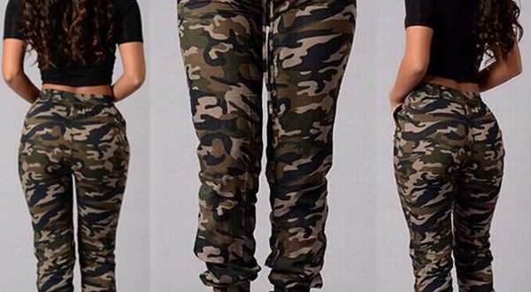 Women Camouflage Pants Camo Casual Cargo Joggers Military Army .