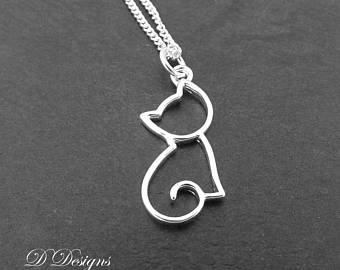 Silver cat jewelry | Et