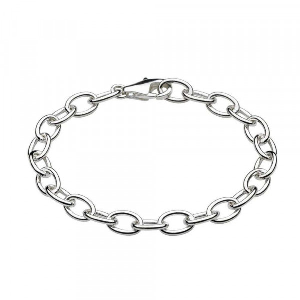 Children And Teens Sterling Silver Rolo Chain Bracelet For Charms .