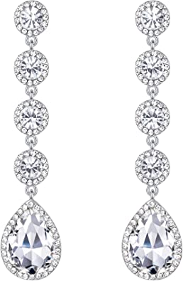 Amazon.com: BriLove Wedding Bridal Dangle Earrings for Women .
