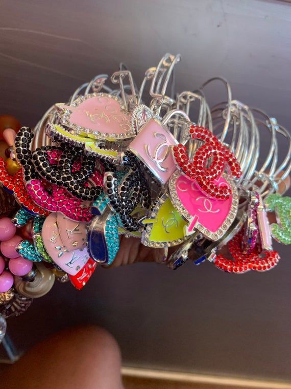 Designer Charm Bangles | Bangle bracelets with charms, Charm