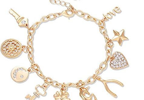 Amazon.com: CEALXHENY Women's Charm Bracelet Polished Unicorn Star .