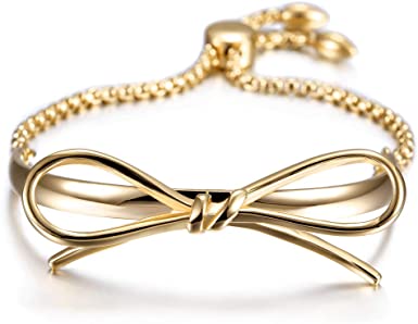 Amazon.com: JINBAOYING Gold Bracelets Women Bow Charm Bracelets .
