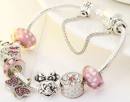 Mickey and Minnie's Inspired Charm Bracelets & Bangles Women .