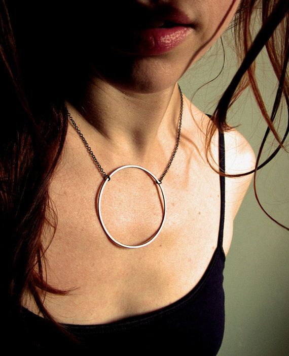big circle necklace large gold circle necklace rustic copper .
