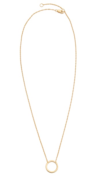 Jennifer Zeuner Jewelry Small Open Circle Necklace | SHOPB