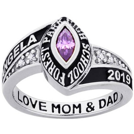 Freestyle Class Rings - Personalized Women's Sterling Silver .