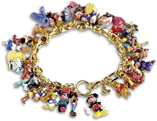 Amazon.com: 24k Gold Plated Ultimate Disney Classic Charm Bracelet .