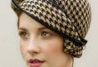 The Charis Felt Cloche Hat Houndstooth Pattern Flapper | Et