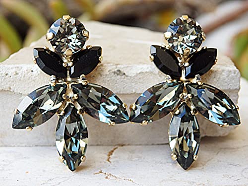 Amazon.com: Charcoal Carrings, Black Diamond Studs, Sparkly .