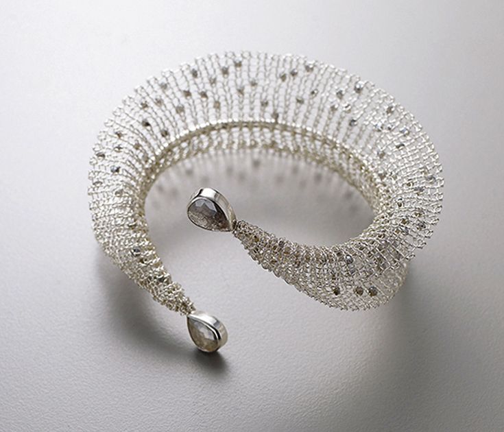 Bracelet | Sowon Joo. Sterling silver, raw diamonds #contemporary .