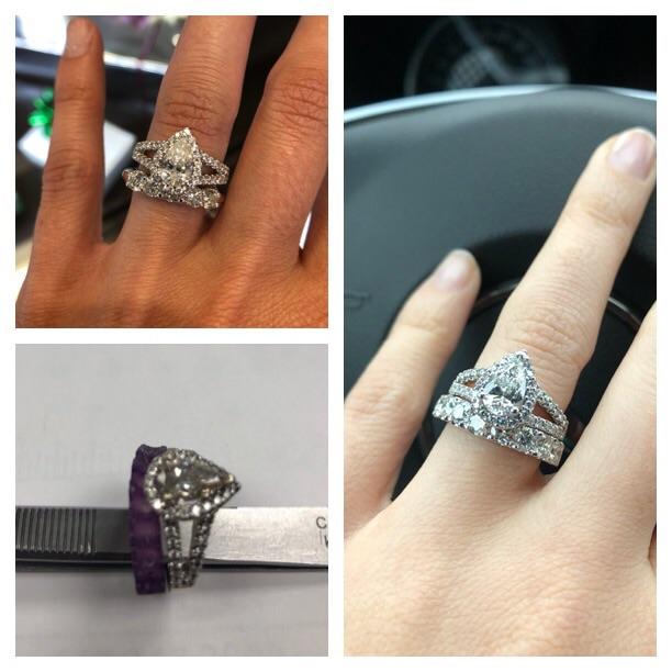 Creating a custom wedding band to match my engagement ring .