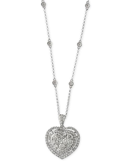 EFFY Collection Bouquet by EFFY® Diamond Heart Pendant Necklace (1 .