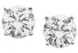 Macy's Certified Colorless Diamond Stud Earrings in 18k White Gold .
