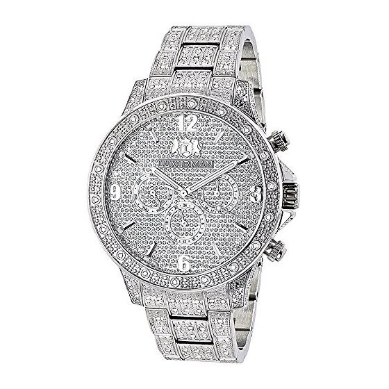 Mens Diamond Fully Iced Out Watch 1.25Ctw Of Diamon