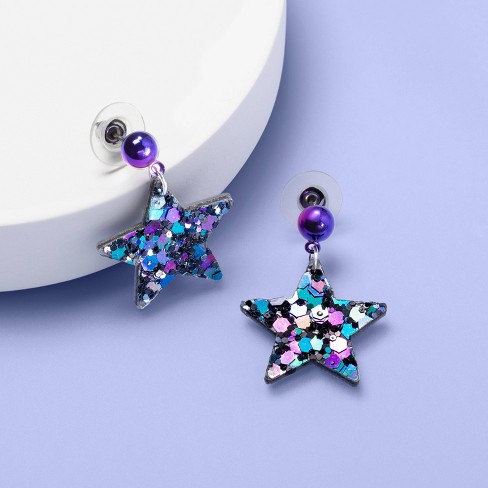 Girls' Sequin Star Earrings - More Than Magic™ : Targ