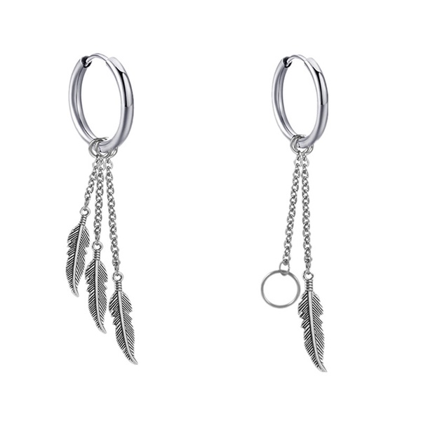 1Pcs Titanium steel earrings for men Stainless steel earrings for .