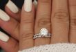 Wedding Ring Set Moissanite 14k White Gold Engagement Ring | Et