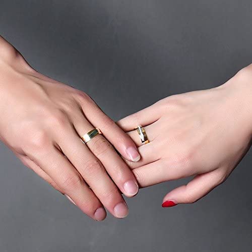 Amazon.com: Gemmart Elegant Wedding Ring Men Gold-Color CZ womens .