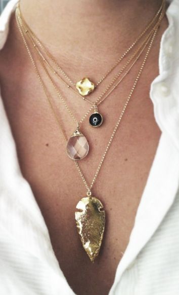 Layer necklaces for a simple yet beautiful look. | Fashion jewelry .