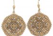 Crystal and Gold or Silver Filigree Earrings - Catherine Popes